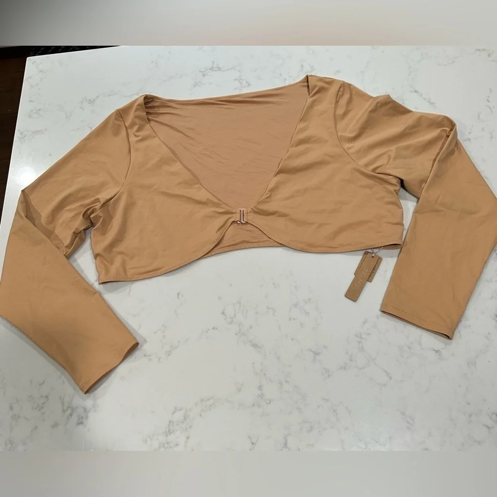 SKIMS SIGNATURE SWIM LONG SLEEVE SHRUG SIZE 4X